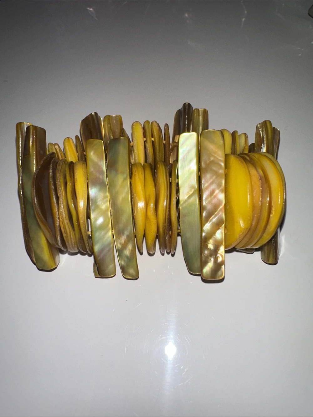 Yellow Shell Stretch Bracelet - Women's Fashion Bracelet